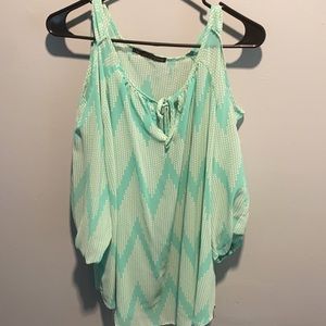 Peekaboo shoulder top